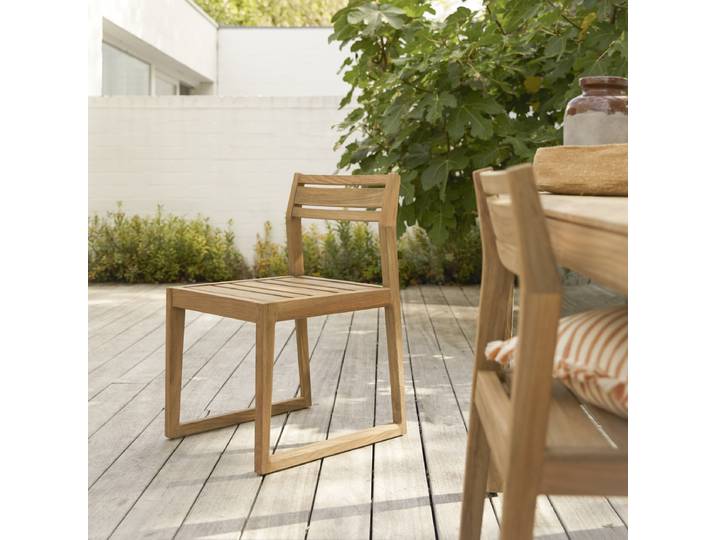 Gartenstuhl aus massivem, recyceltem Teakholz Vasco - Natur