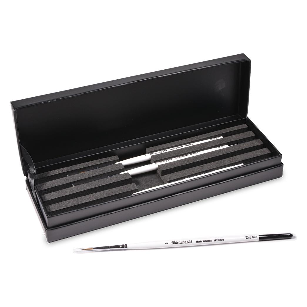 Abteilung 502 Ab.502 Pinceau Kolinsky - Set Premium Top Line Pincel Marta Kolinsky (4 Brushes) (ABT850-MKBOX)