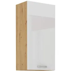 Hängeschrank 50-90 cm Eiche Artisan Weiß Hochglanz Küchenzeile Küchenblock Küche