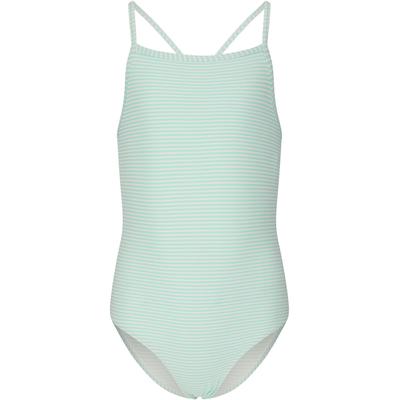 Balconette-Bikini ZIGZAG "Klaudia", Mädchen, Gr. 104, grün (blau, weiß), 53% Polyester, 43% Polyamid, 4% Elasthan, gestreift, Bikini-Sets Balconette-Bikini, UV-Schutz