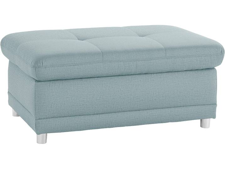 Hocker SIT & MORE Riva , blau (aqua), B:102cm H:45cm T:66cm, Struktur (100% Polyester);Flachgewebe (100% Polyester);Luxus-Microfaser (100% Polyester) 100% Polyester, Hocker, Hocker