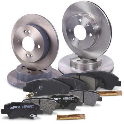 Bestprice Bremsscheiben + Bremsbeläge VA + HA [Hersteller-Nr. 41109421] für Hyundai