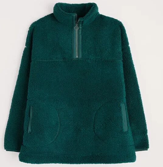 Seasalt Barnaloft Quarter Zip Fleece Verte Size 10