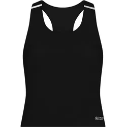 2XU Laufshirt Light Speed React Crop Singlet, Größe XS in Schwarz Schwarz