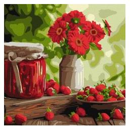 Ideyka Malen nach Zahlen - Erdbeermarmelade 40x40cm (66128929)
