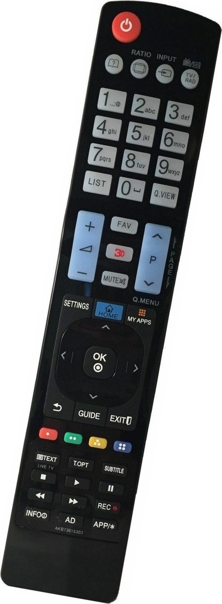 BELIFE Vervangingsafstandsbediening voor LG AKB73615303, AKB73615302, AKB73615361, AKB73615362, geschikt voor plasma televisies