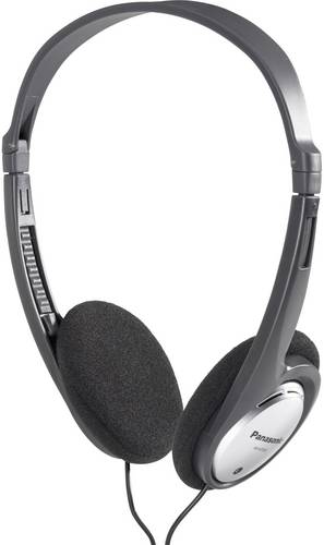 Panasonic RP-HT030 On Ear Kopfhörer kabelgebunden Schwarz, Silber Leichtbügel