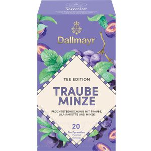 Dallmayr Tee Traube Minze, Früchtetee, 70 g, 20 Pyramidenbeutel