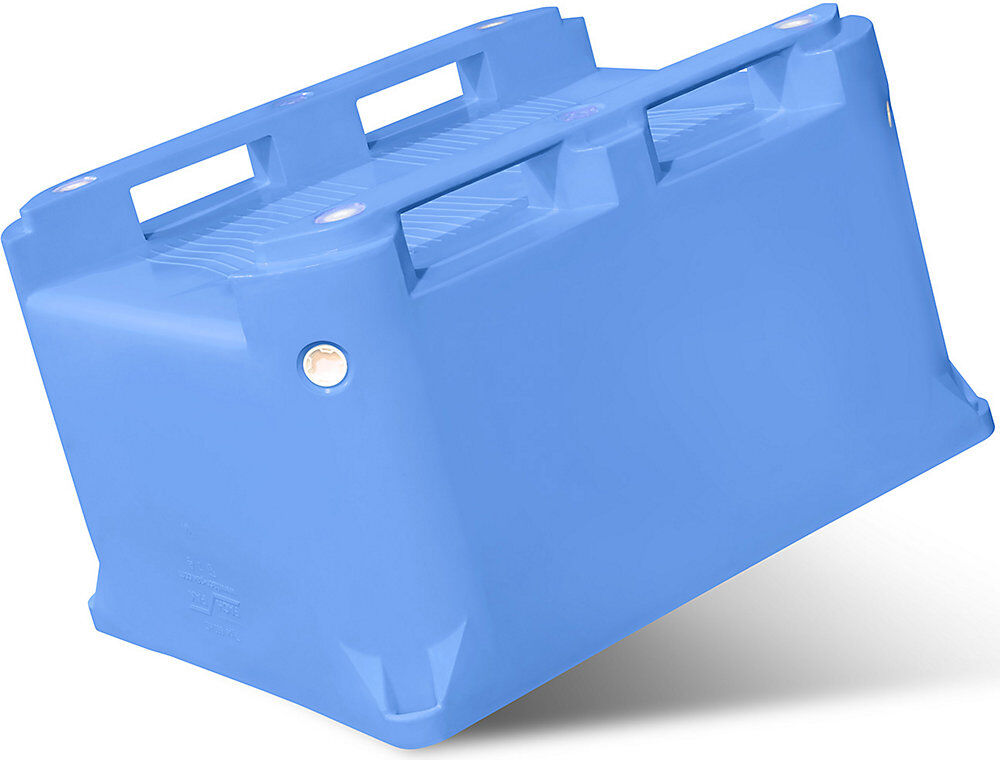 kaiserkraft Isolierter Container, Form A, Inhalt 445 l, LxBxH 1230 x 1030 x 580 mm, blau