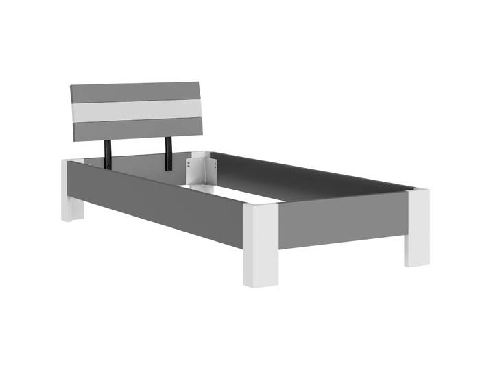 Bett Window anthrazit Holzwerkstoff 96 x 213 cm - Möbel Konfigurator: Traummöbel individuell zusammenstellen