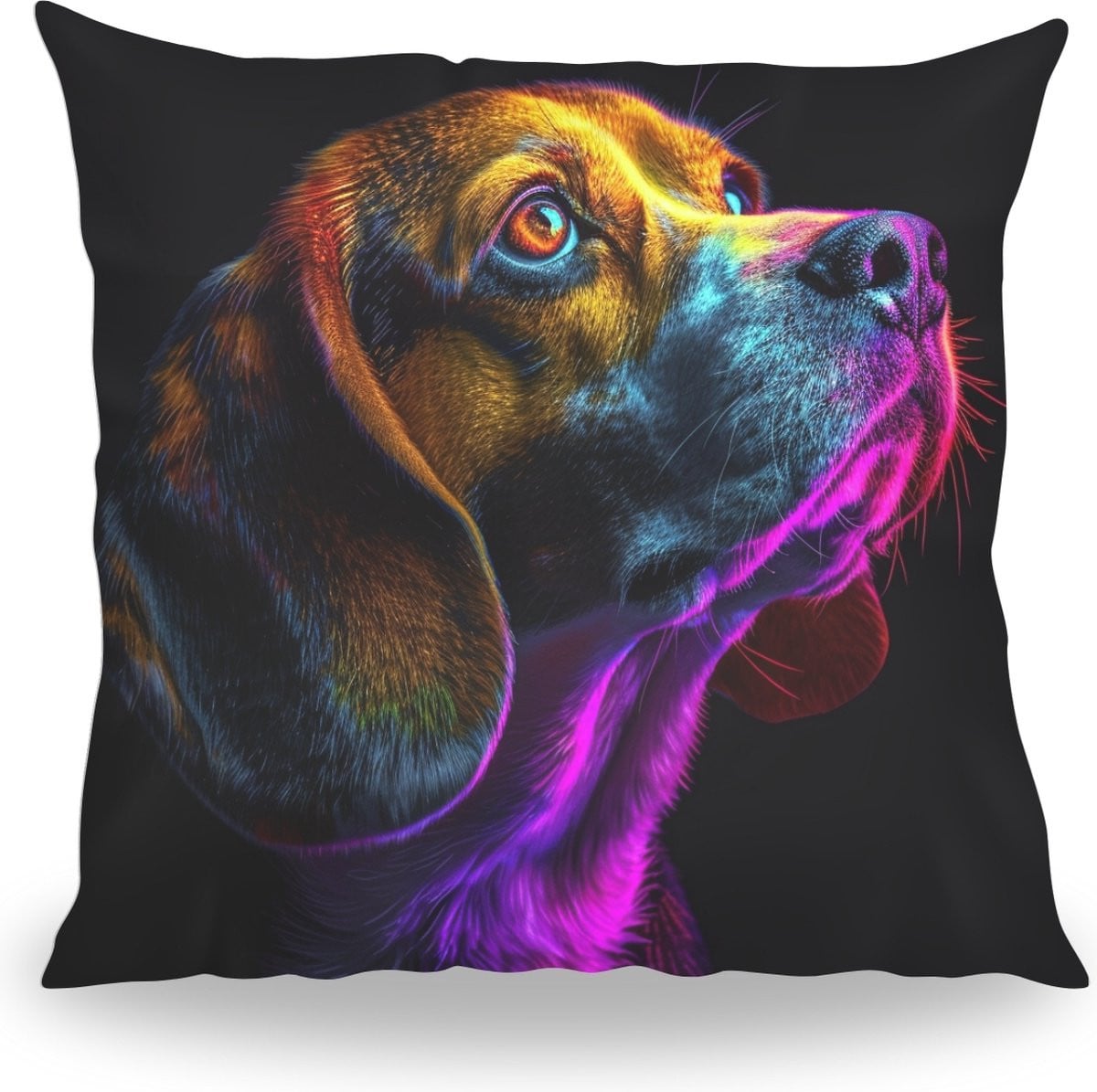 PillowBuddies Kussen met Beagle Portret - 50 cm - Polyester