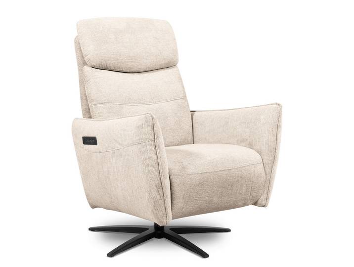 Livetastic Relaxsessel, Beige, Metall, 77x107x88 cm, Relaxfunktion, integrierter Akku, USB-Anschluss, USB-C-Anschluss, Sitzfläche 360° drehbar, Stoff-/Lederauswahl, Wohnzimmer, Sessel, Relaxsessel