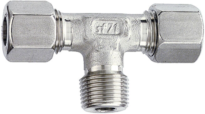 Riegler Raccord à visser T, R 1/8 a., Ø ext. tube 8, ES 1.4571 (ES 113)