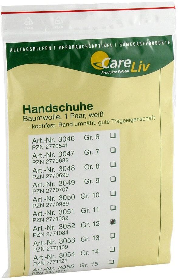 Careliv Produkte Handschuhe Baumwolle Größe 12
