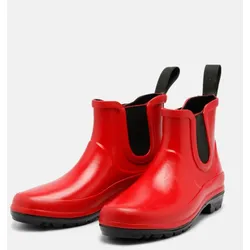 Grand Step Shoes Vickie Damen Gummistiefel Rot Chelsea
