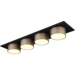 LED Deckenleuchte Wohnraumleuchte Metall anthrazit champagner 4-flammig L 86 cm