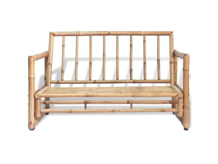 Canapé de jardin 2 places en bambou avec coussins - Chic