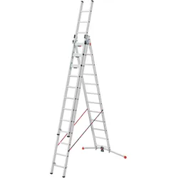 Hailo, Leiter + Gerüst, S120 Pro, Mehrzweckleiter 3-teilig, 3 x 12 Sprossen (Mehrzweckleiter)