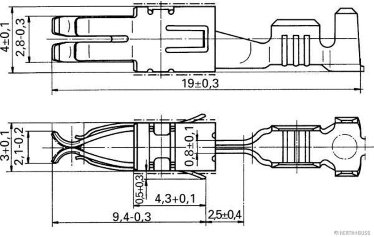 Herth+Buss Elparts Connettore a crimpare 50251875