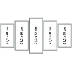 Schipper Alurahmen Polyptychon Silber Selbstmontage 132x72 cm Malen nach Zahlen