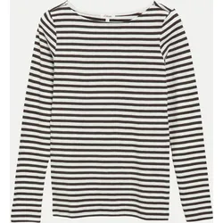 Langarmshirt mit Ringel-Muster Schwarz 46