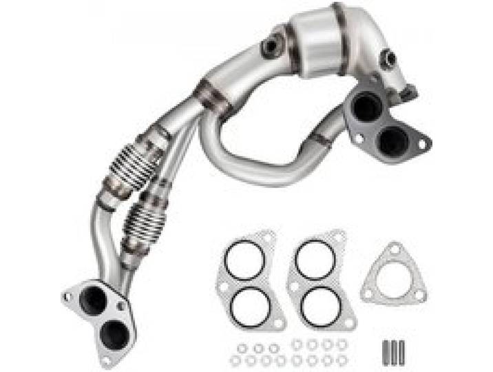 VEVOR Catalyseur d’Échappement à Haut Débit Pot Catalytique en Acier Inoxydable Installation Boulonnée et Bride à Bride Directe Système d’Échappement pour Subaru 2005-2010 et Saab 9-2X 2006 2,5 L
