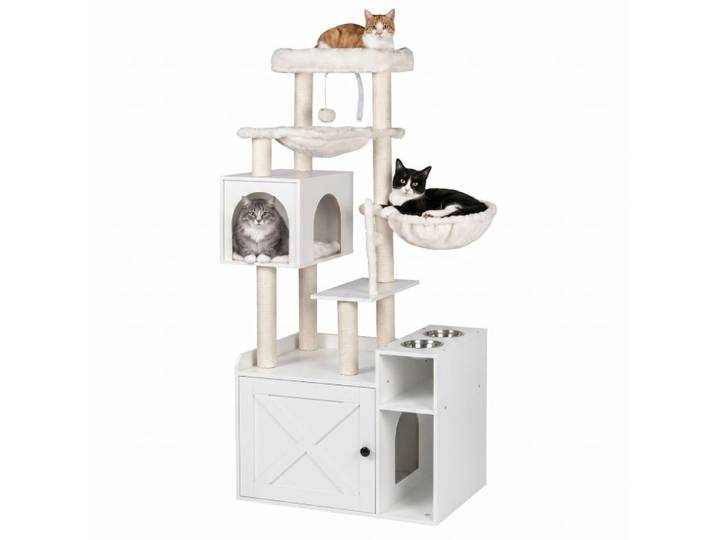 Relaxdays Krabpaal met kattenbak
