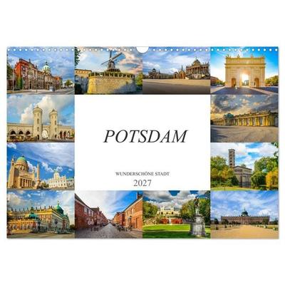 Potsdam Wunderschöne Stadt (Wandkalender 2027 DIN A3 quer), CALVENDO Monatskalender