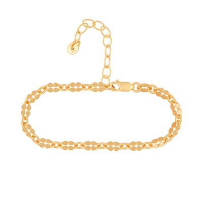 Armband CAÏ "925 Silber vergoldet", gold (gelb), Armbänder, Damen, 15+4cm, Silber 925 (Sterlingsilber), glänzend, Armband