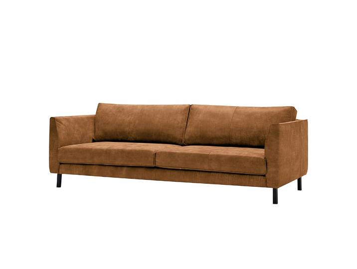Grand canapé Esquire Marron Cuir Fortesa 247 x 80 x 96cm Moderne