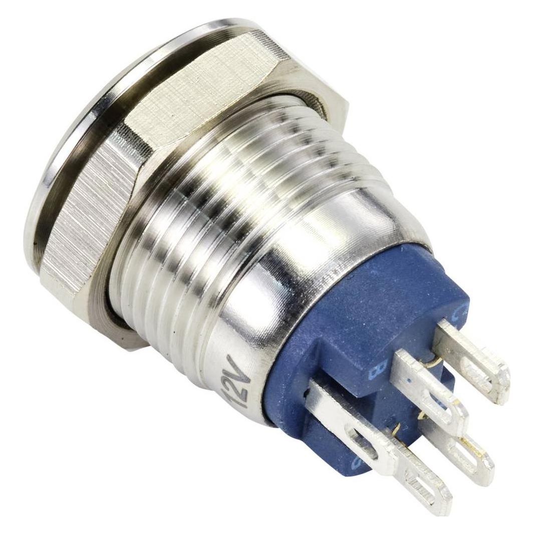 Tru Components Drucktaster Edelstahl 12 mm beleuchtet (TC-9219008)