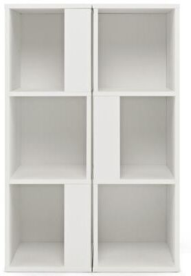 Costway 3-Tier 6 Cube Freestanding Bookcase with Anti-toppling Device-White