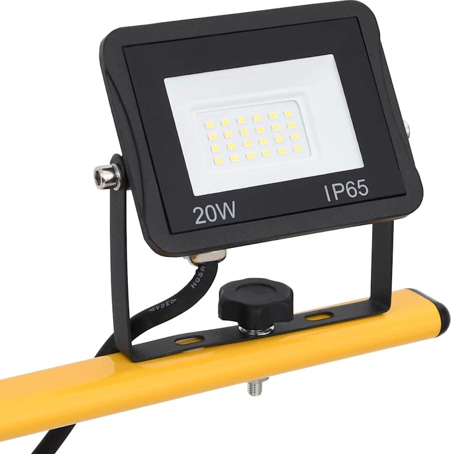 vidaXL Foco LED con trípode 2x20 W blanco frío Negro