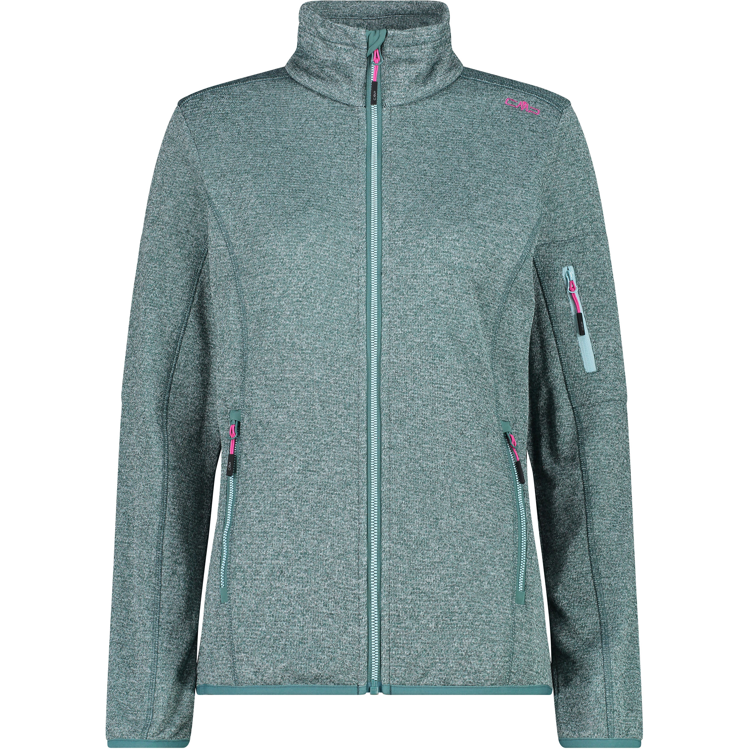 CMP Knitted Mesh Damen Fleecejacke tuerkis Größe XS Trekking Atmungsaktiv