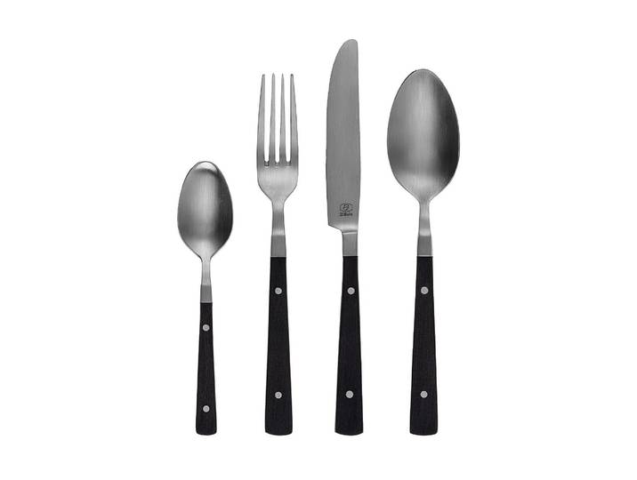 Besteck-Set SOLA Image POM Black 24-tlg. , schwarz, 24, Edelstahl 18/10, Essbesteck-Sets, Besteck-Set, Spülmaschinenfest