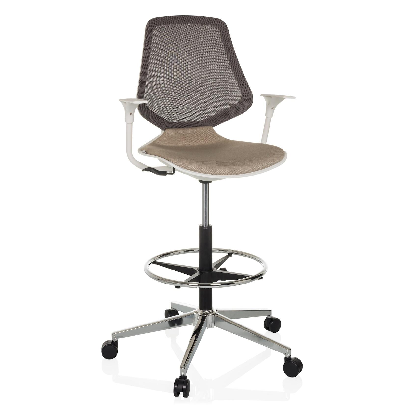 hjh OFFICE Counterstuhl TOP WORK STYLE Stoff / Netzstoff mit Armlehnen