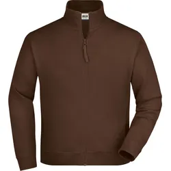 James & Nicholson Unisex Sweatjacke JN058 brown 3XL