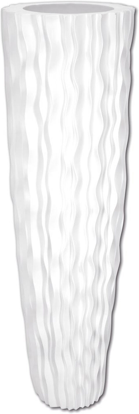 Europalms Designübertopf Lamella-140, Weiß