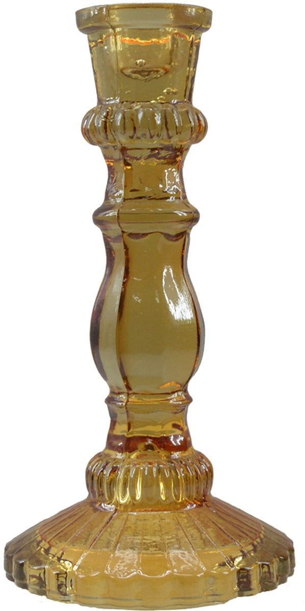 Mooss Kandelaar Kaanch Licht Amber Glas 23 cm