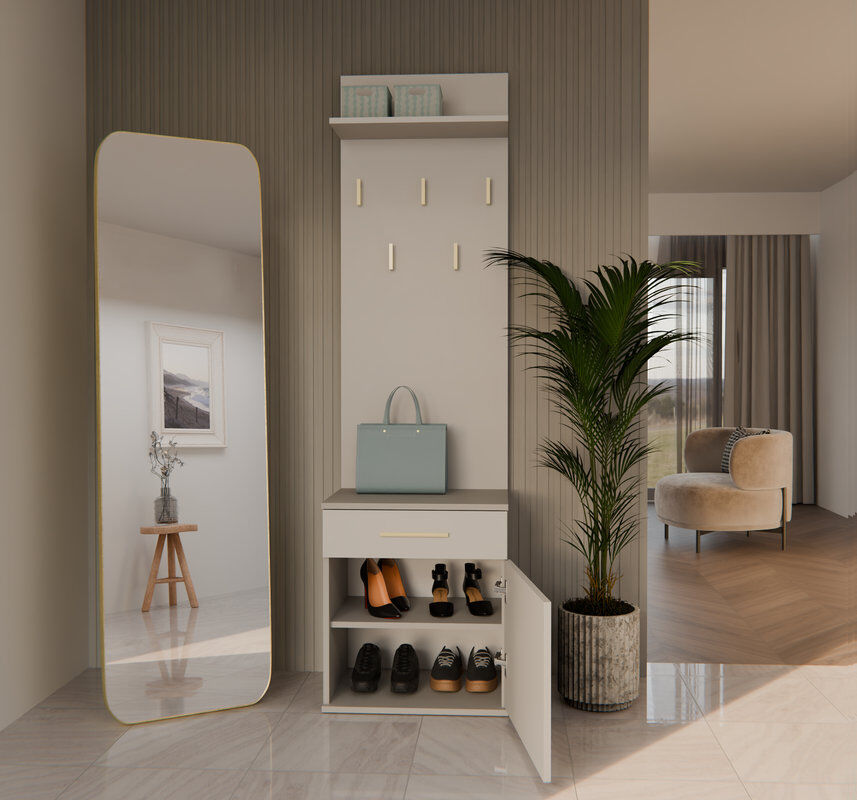 17 Stories 0 Door Laminate Wardrobe Cashmere 50cm W X 35cm D