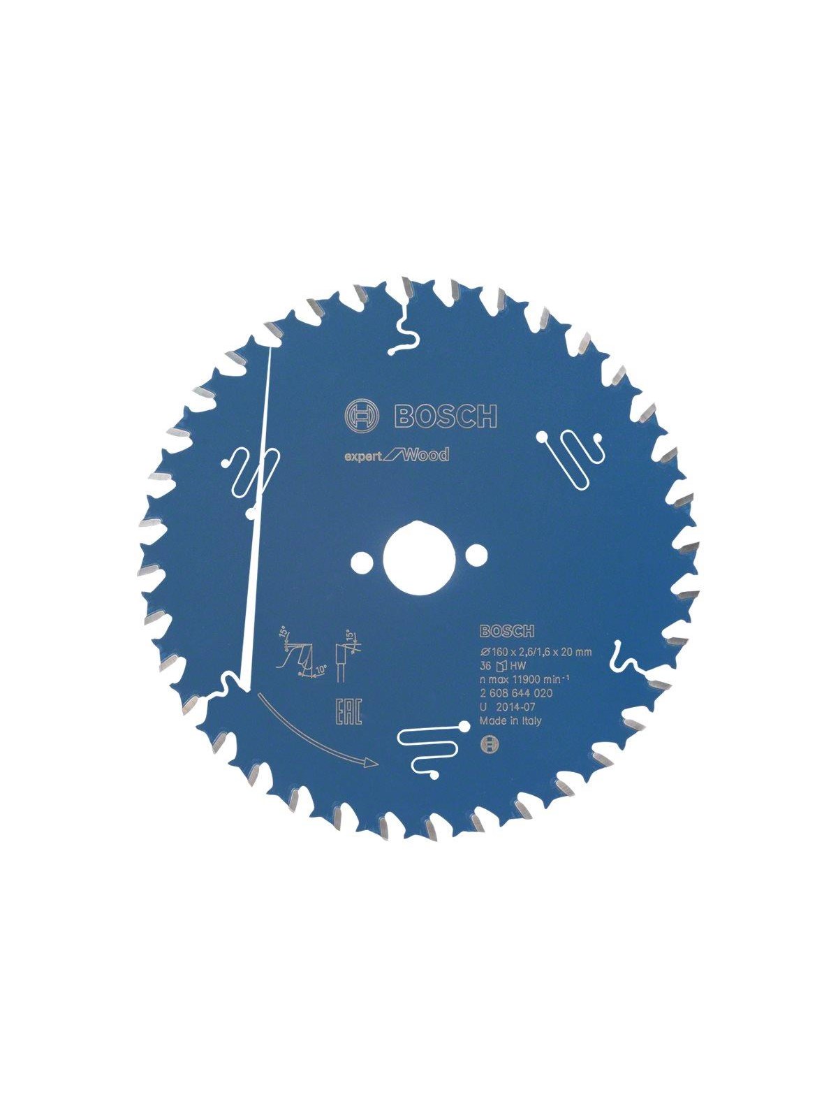 Bosch Expert for Wood circular saw blade 160x20x2.6mm 36t