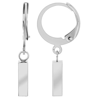 Paar Ohrhänger ADELIA´S "Damen Ohrhänger aus Edelstahl Ø 9 mm", silber, Ohrringe, Damen, Damen, Edelstahl