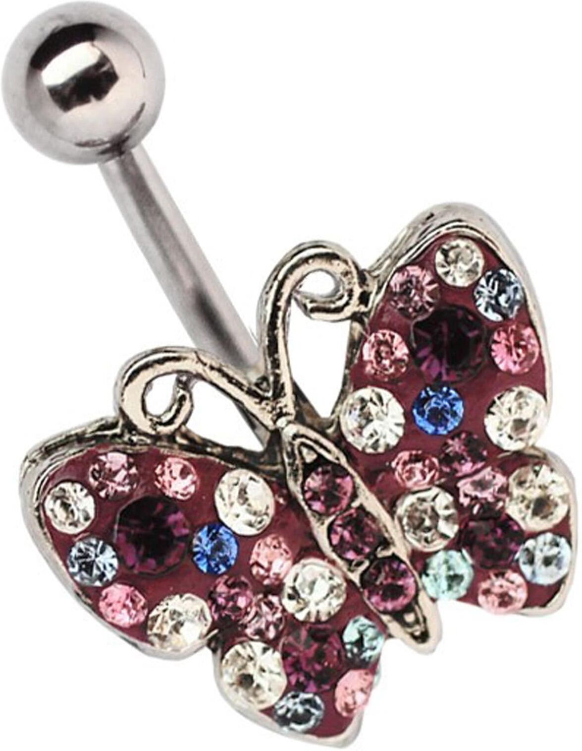 Bauchnabelpiercing ADELIA´S "Piercing  Bauchnabelpiercing", lila, Piercings, Kinder, Titan, Bauchnabelpiercing