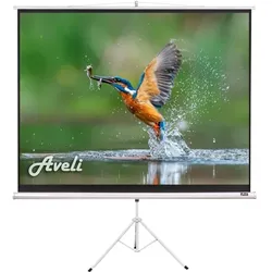 Aveli Projekční plátno stativ, 150x113cm (4:3) (74", 4:3), Leinwand, Weiss, Schwarz
