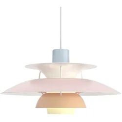 PH 5 Pendelleuchte Pastell Blau/Rose/Pfirsich