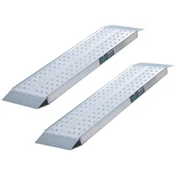 Baumarktplus TRUTZHOLM 2 x Auffahrrampen 100 x 28 cm Traglast 540 kg Alu grau gelocht