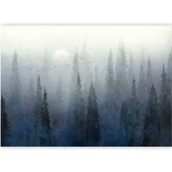 Artgeist, Tapete, Fototapete - Flight Over the Forest - Second Variant (400 x 280 cm)