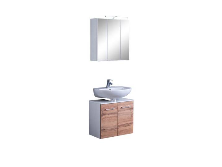 Held Möbel Ensemble de 2 bacs inférieurs 60 cm Paris Chêne blanc 60x200x35 cm