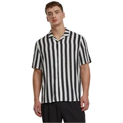 Urban Classics Herren Freizeithemd VISKOSE AOP RESORT - Regular Fit - 02945 blacktropical - L