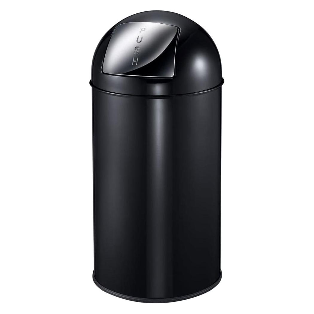 kaiserkraft Push-Abfallsammler BULLET PUSH, Stahlblech (40 l) (8713631022960)